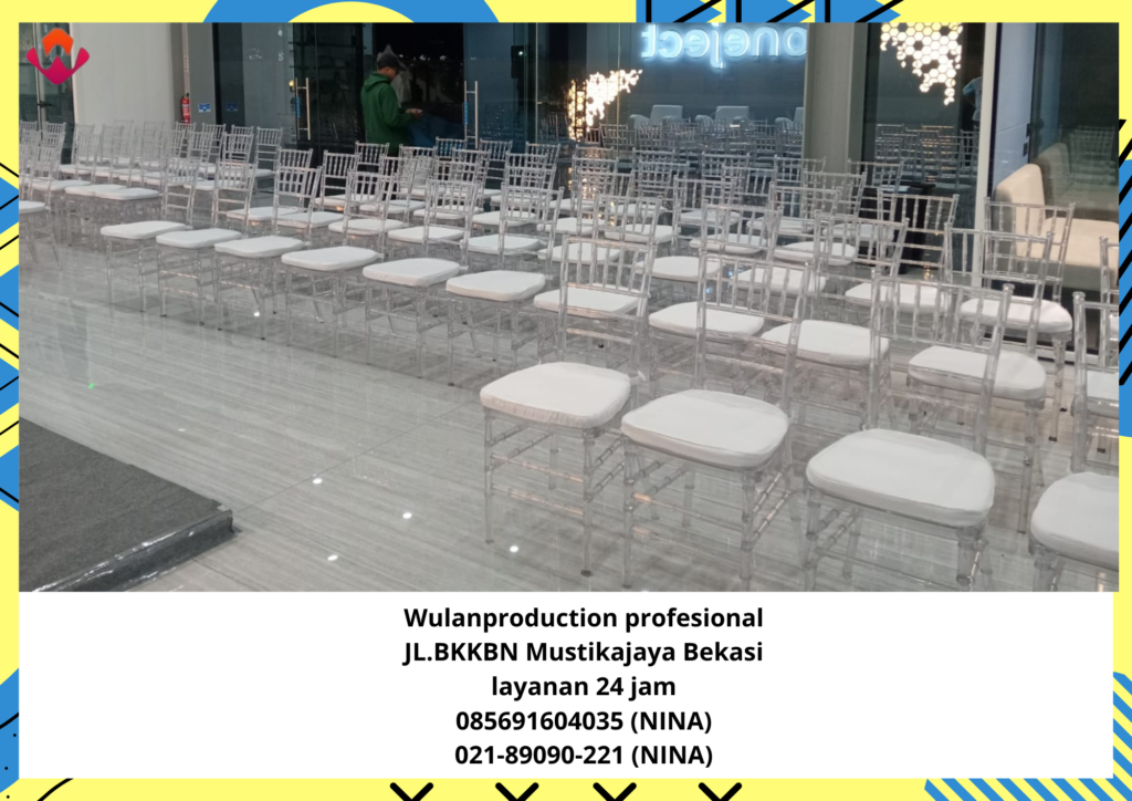 Rental KURSI ACRYLIC TIFFANY Plus Bantal Duduk Jakarta