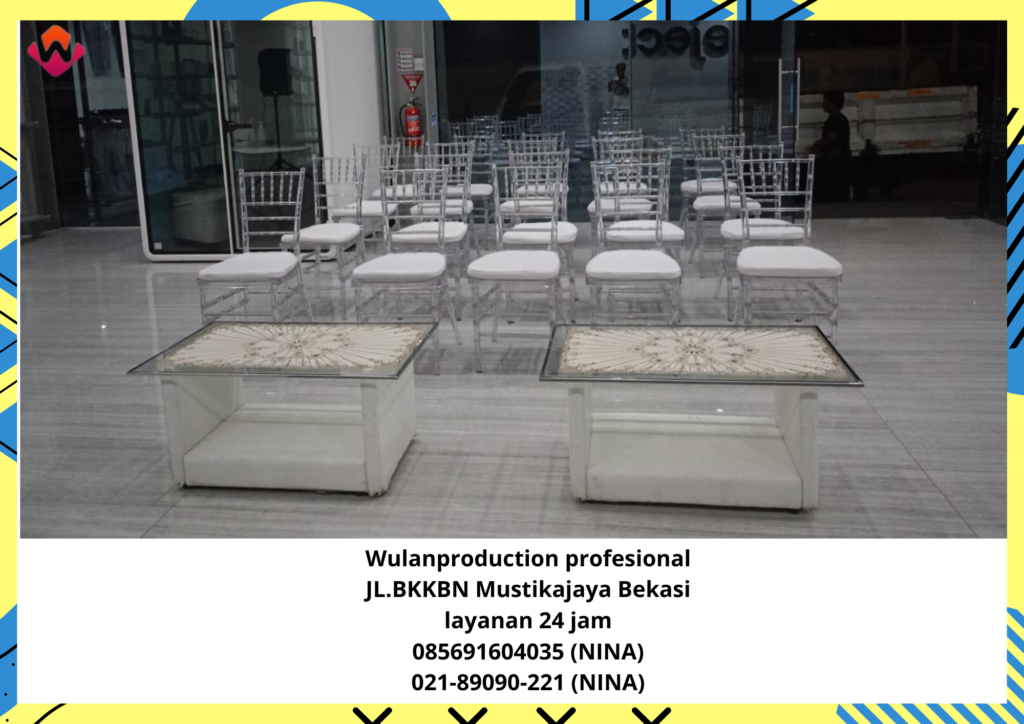 Rental KURSI ACRYLIC TIFFANY Plus Bantal Duduk Jakarta
