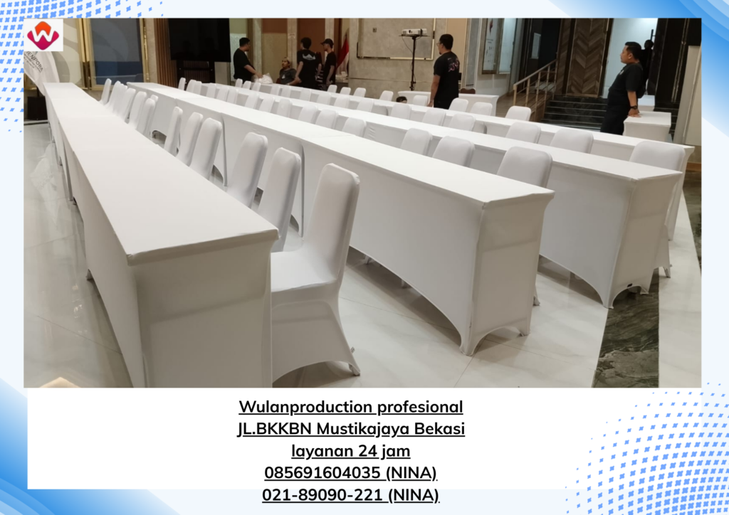 Rental MEJA IBM COVER KETAT PUTIH Gratis Ongkir Jakarta