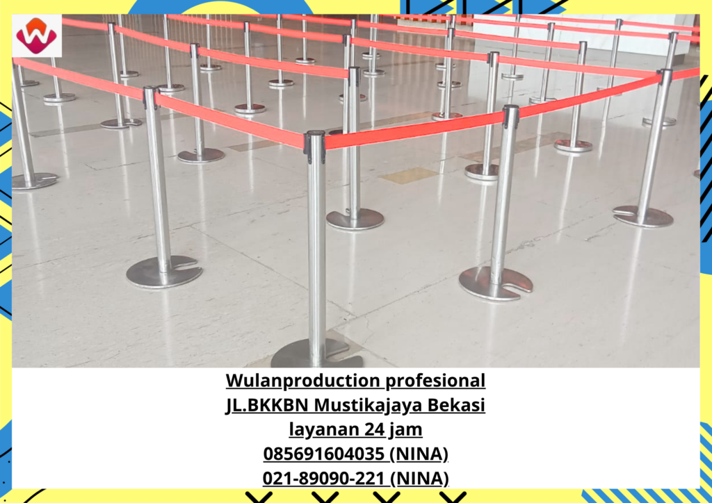 Rental TIANG ANTRIAN Stainless Pita Merah Jakarta (No,Hp 085691604035 / 021-89090-221)