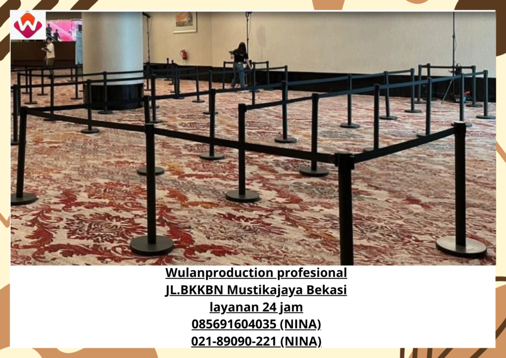 Rental TIANG PEMBATAS ANTRIAN HITAM Jakarta