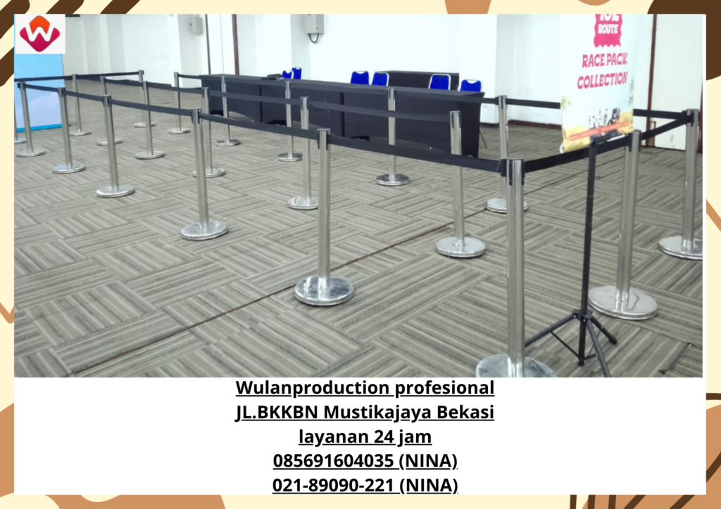 Rental TIANG PEMBATAS ANTRIAN HITAM Jakarta