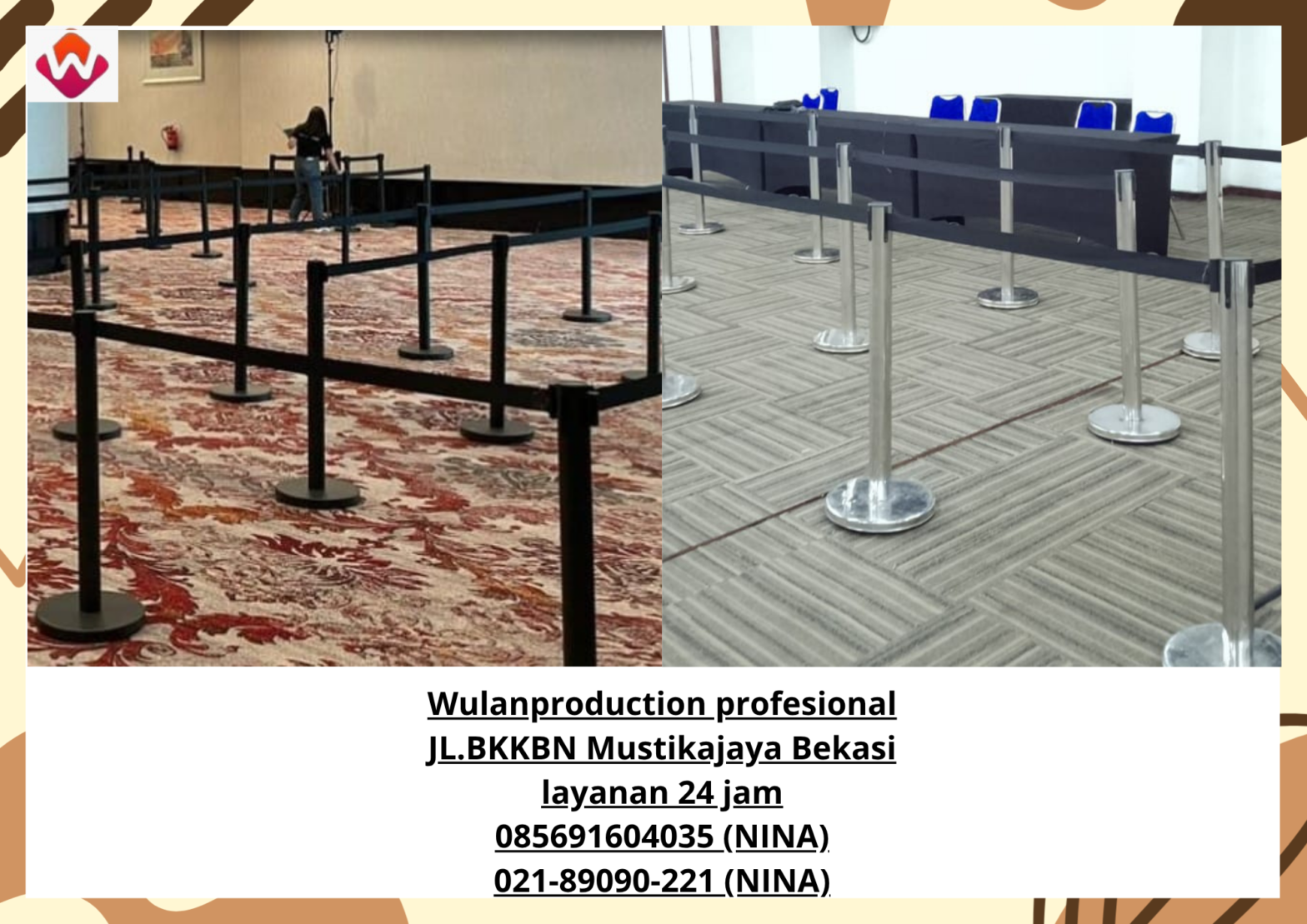 Rental TIANG PEMBATAS ANTRIAN HITAM Jakarta