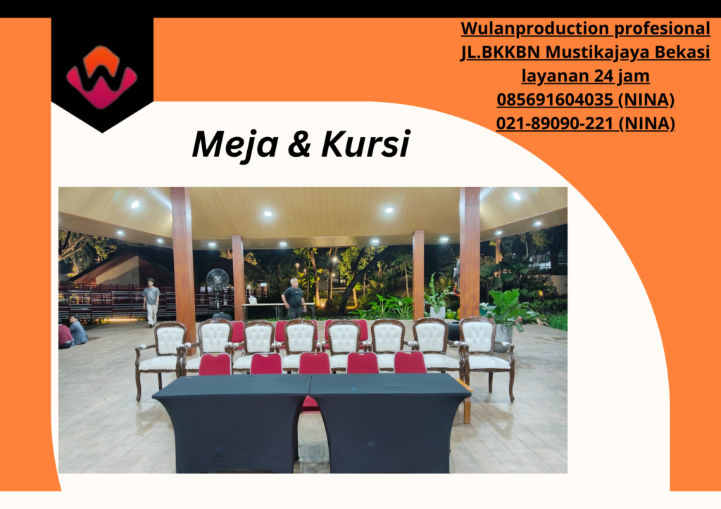 Sewa MEJA KOTAK dan KURSI FUTURA Cover Putih Jakarta Selatan
