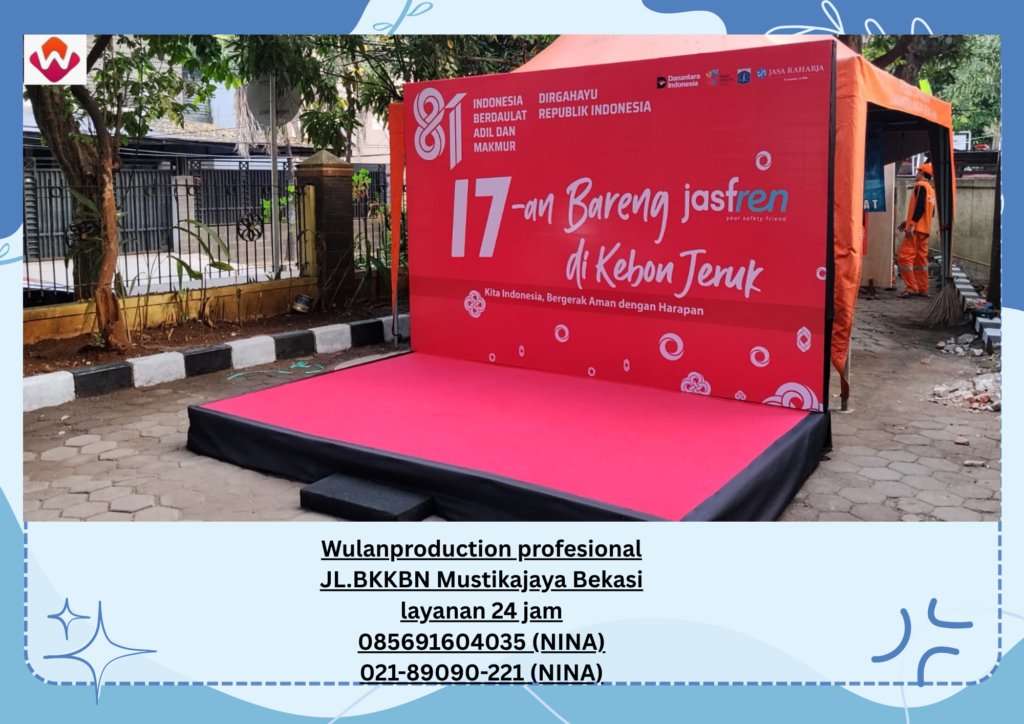 Sewa PANGGUNG KARPET Lengkap BACKDROP Murah Kebon Jeruk