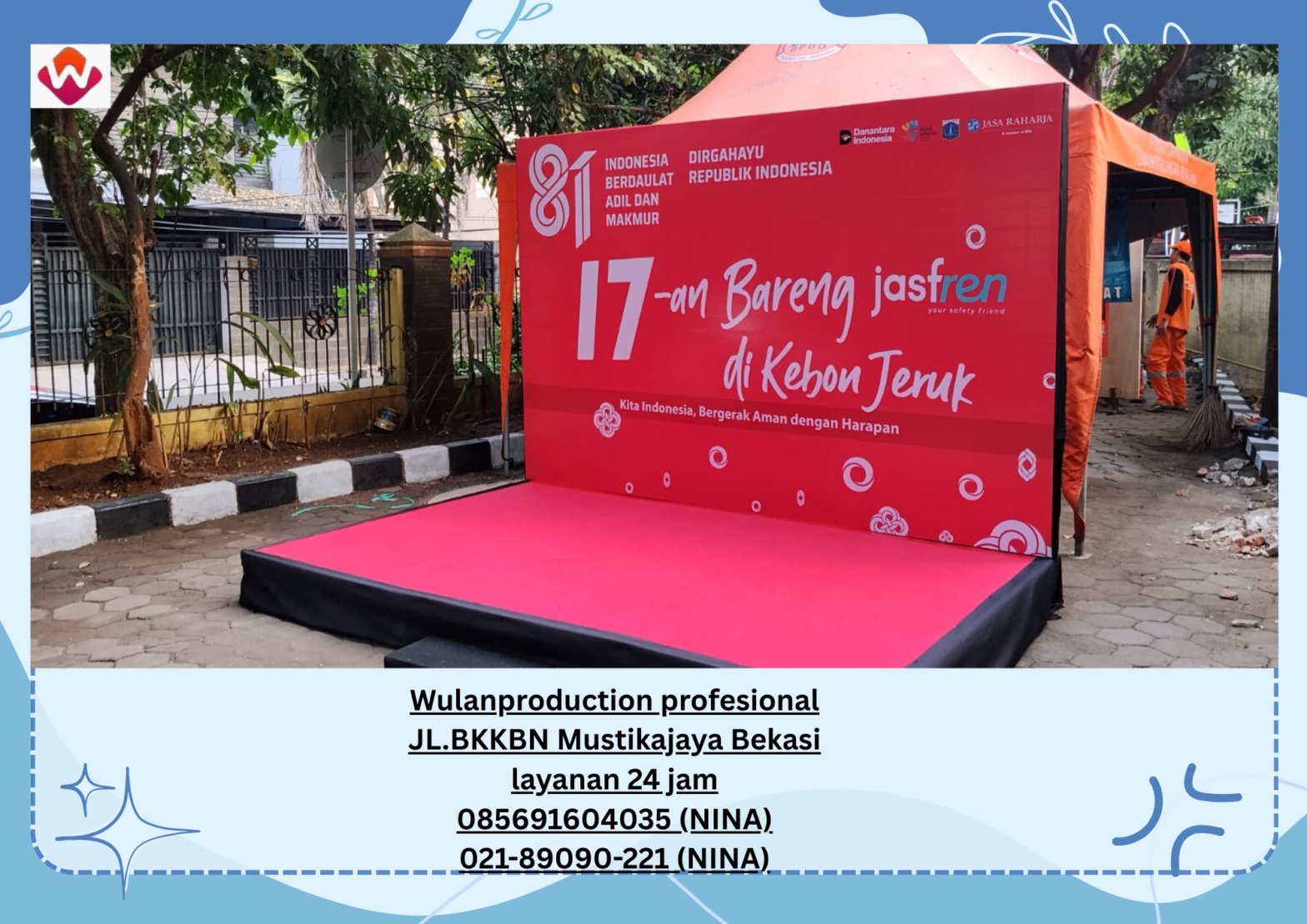 Sewa PANGGUNG KARPET Lengkap BACKDROP Murah Kebon Jeruk