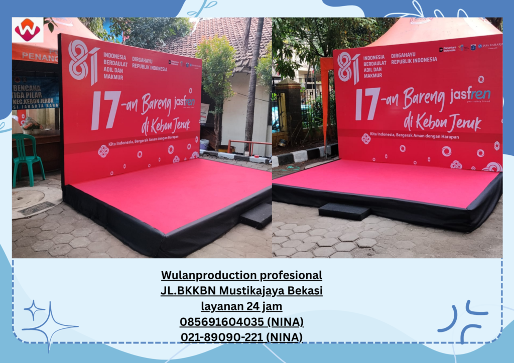 Sewa PANGGUNG KARPET Lengkap BACKDROP Murah Kebon Jeruk