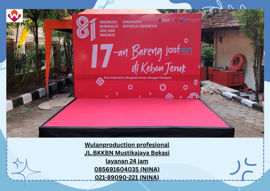 Sewa PANGGUNG KARPET Lengkap BACKDROP Murah Kebon Jeruk