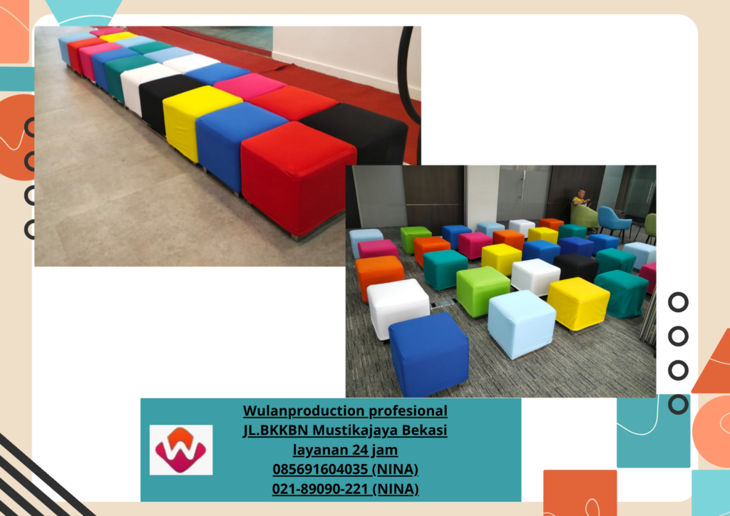 Sewa PUFF Kotak Warna-Warni Cikarang