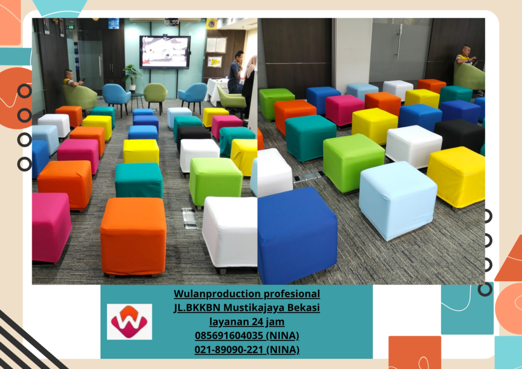 Sewa PUFF Kotak Warna-Warni Cikarang