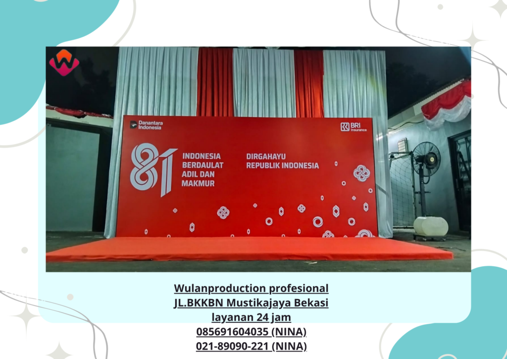 Sewa TENDA Merah Putih dan BACKDROP Untuk 17 Agustus Area Jakarta