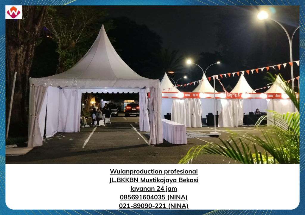 Sewa TENDA SARNAFIL PUTIH KERUCUT Jababeka Cikarang
