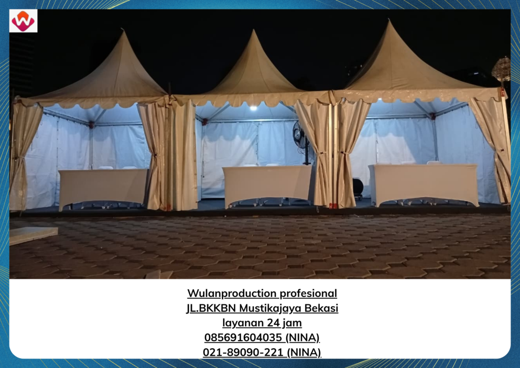 Sewa TENDA SARNAFIL PUTIH KERUCUT Jababeka Cikarang