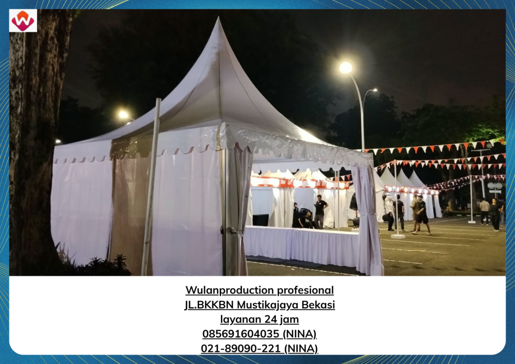 Sewa TENDA SARNAFIL PUTIH KERUCUT Jababeka Cikarang