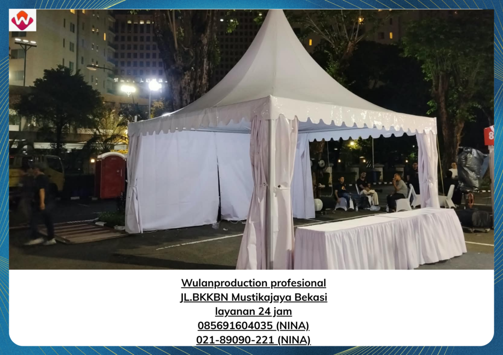 Sewa TENDA SARNAFIL PUTIH KERUCUT Jababeka Cikarang