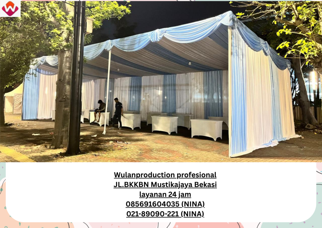 Sewa TENDA SERUT Biru Putih GBK Jakarta