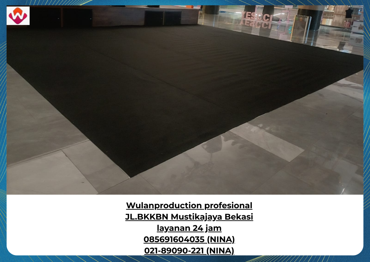 Rental FLOORING KARPET HITAM Cimone Tangerang Banten(No.HP 085691604035 / 021-89090-221)