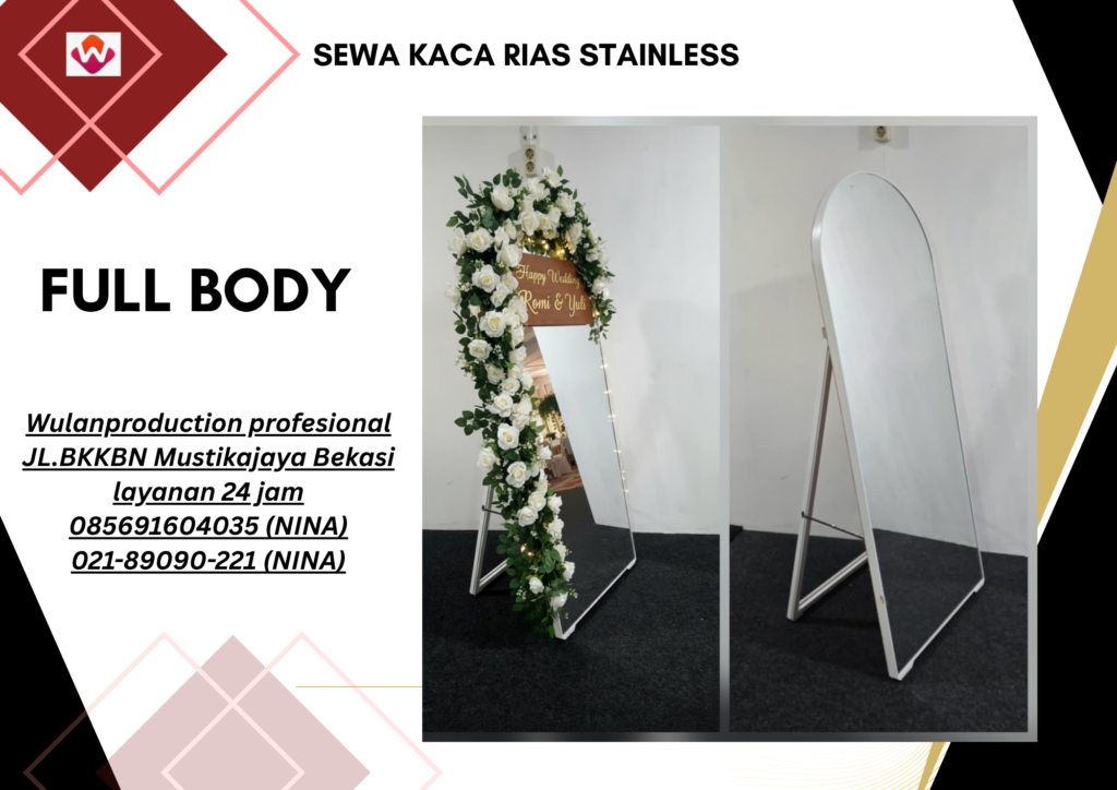 Sewa CERMIN RIAS Stainless Full Body Jakarta