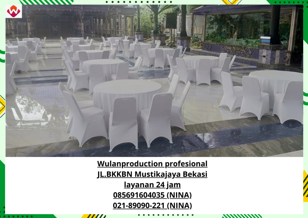 Sewa MEJA BULAT MEJA KOTAK KURSI FUTURA Cover Putih Jakarta (No.HP 085691604035 / 021-89090-221)
