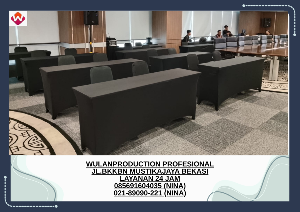 Sewa MEJA IBM Full Cover Hitam Tangerang