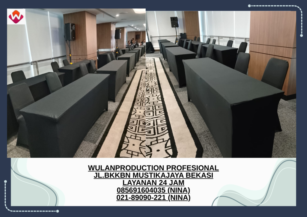 Sewa MEJA IBM Full Cover Hitam Tangerang