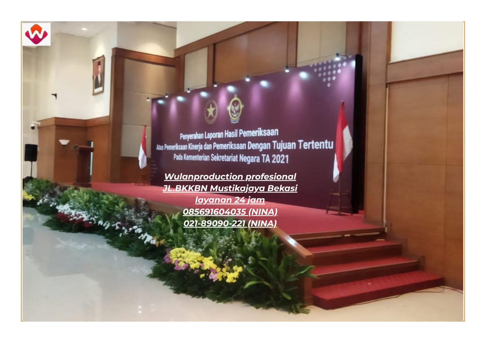 Sewa PANGGUNG Dan KARPET BACKDROP FLEXY Kemang (No.Hp 085691604035 / 021-89090-221)
