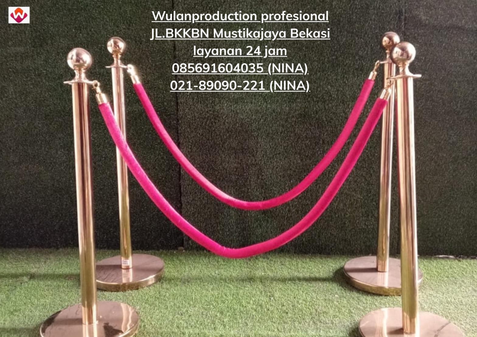 Sewa QLINE atau ROPE STAND VIP Tali Bludru Merah Jakarta