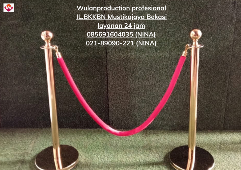 Sewa QLINE atau ROPE STAND VIP Tali Bludru Merah Jakarta