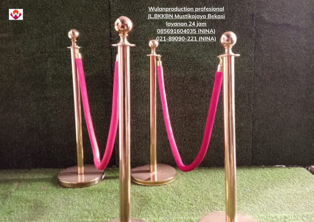 Sewa QLINE atau ROPE STAND VIP Tali Bludru Merah Jakarta