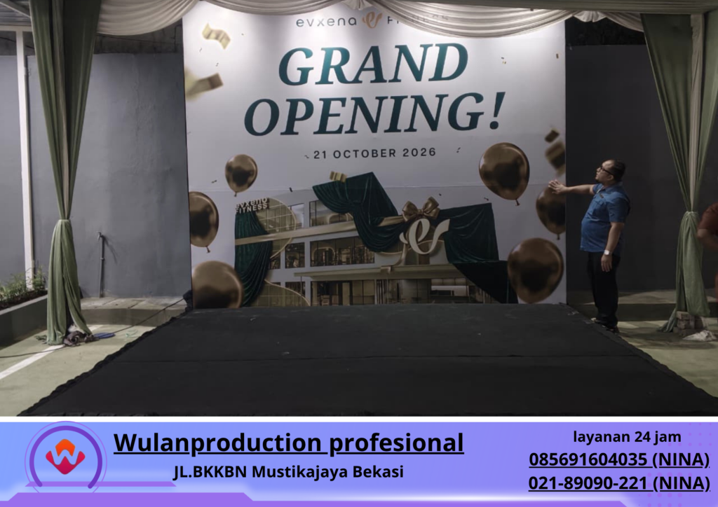 Sewa BACKDROP FLEXY Event Area Margonda Jakarta (No.HP 085691604035 Nina)