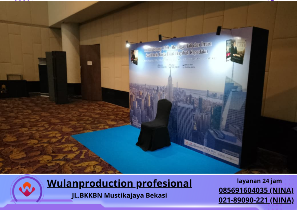 Sewa BACKDROP FLEXY Event Area Margonda Jakarta (No.HP 085691604035 Nina)