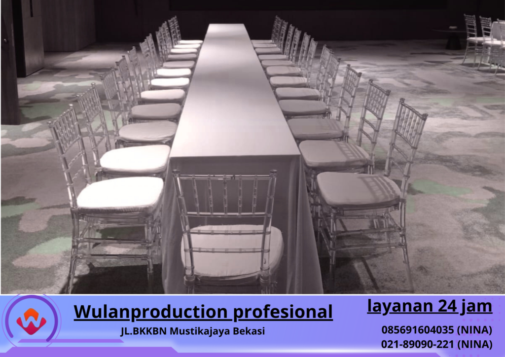 Sewa KURSI TIFFANY Acrylic MEJA IBM Dan Cover Jakarta (NO.HP 085691604035 Nina)