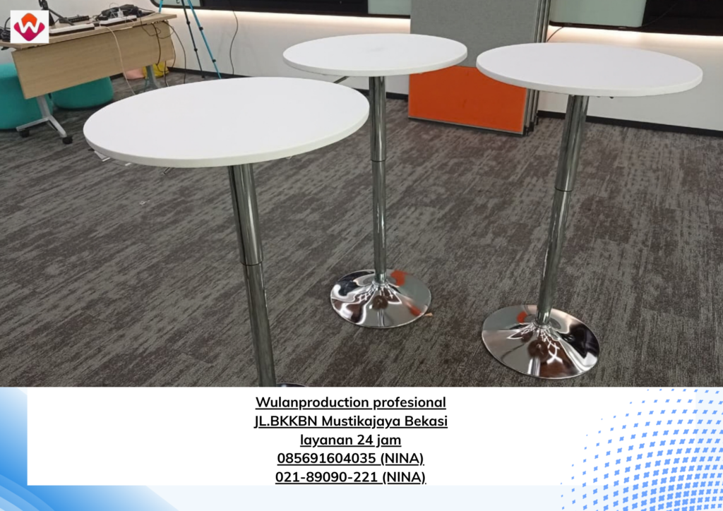 Sewa MEJA BARSTOOL PUTIH Dan KURSI SUSUN Bekasi (No.HP 085691604035 / 021-89090-221)