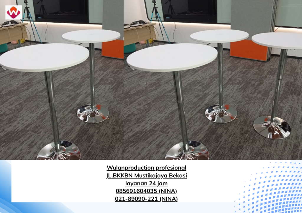 Sewa MEJA BARSTOOL PUTIH Dan KURSI SUSUN Bekasi (No.HP 085691604035 / 021-89090-221)